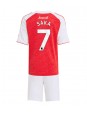 Arsenal Bukayo Saka #7 Replika Hemmakläder Barn 2025-26 Kortärmad (+ byxor)